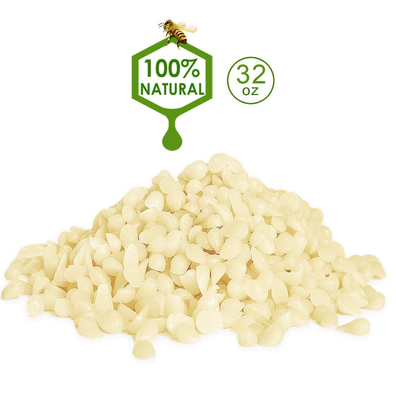 Howemon White Beeswax Pellets 2LB 100% Pure and Natural Triple Filtered for Skin, Face, Body and Hair Care DIY Creams, Lotions, Lip Balm and Soap Making Supplies - Image 2